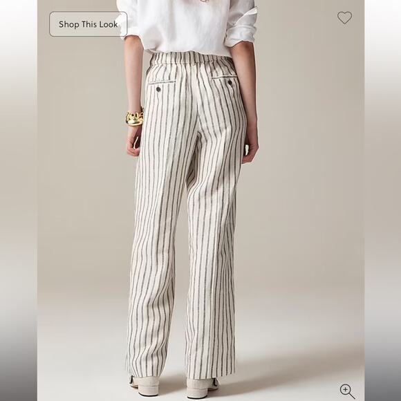 J.Crew Harbor pant in striped linen - Picture 3 of 7
